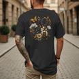 Tortie Cat Owner Flowers Tortie Cat Mom Tortie Cat Dad Men's Back Print T-Shirt