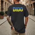 Ukrainian Dido Grandfather Dad Ukraine Flag Distressed Men's Back Print T-Shirt