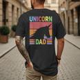 Unicorn Birthday Outfit Dad Unicorn Costume Bday Dad Unicorn Men's Back Print T-Shirt