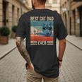 Vintage Best Cat Dad Ever Bump Fist Father's Day Cat Daddy Men's Back Print T-Shirt Vintage Best Cat Dad Ever Bump Fist Father's Day Cat Daddy Men's Back Print T-Shirt