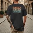 Vintage Grill Dad Grilling Chilling Refilling Men's Back Print T-Shirt