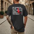 Volleyball Mom Dad Parent Shirt Daughter Player Men's Back Print T-Shirt