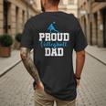 Volleyball Player Team Dad Father Proud Volleyball Dad Men's Back Print T-Shirt