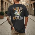 Wild Dad 1St Birthday Safari Jungle Animal Truck Men's Back Print T-Shirt