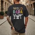 Wild Dada Zoo Theme Birthday Safari Jungle Matching Party Men's Back Print T-Shirt Wild Dada Zoo Theme Birthday Safari Jungle Matching Party Men's Back Print T-Shirt
