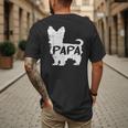 Yorkshire Terrier Papa Dog Puppy Doggie Pet Lover Yorkie Dad Men's Back Print T-Shirt