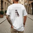 Anatomy Of A Siberian Husky Cute Dog Husky Mom Dad Men's Back Print T-Shirt Anatomy Of A Siberian Husky Cute Dog Husky Mom Dad Men's Back Print T-Shirt