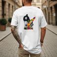 Autism Dad Support Alone Puzzle You'Ll Never Walk Premium Tri-Blend Men's Back Print T-Shirt