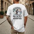 Only The Best Still Go Skiing In Their Seventies Men Dad Men's Back Print T-Shirt