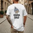 California Quail Bird Dad Quail Dad Men's Back Print T-Shirt