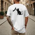 Cat Lover Cat Mom Cat Dad Men Women & Kids Cute Cat Men's Back Print T-Shirt