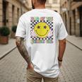 Dad Of The Birthday Girl Retro Family Matching Party Bday Men's Back Print T-Shirt