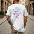 Dad Of The Birthday Mermaid Birthday Party Mermaid Dad Men's Back Print T-Shirt