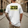 Dad Periodic Table Of Elements Men's Back Print T-Shirt Dad Periodic Table Of Elements Men's Back Print T-Shirt