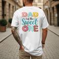 Dad Of The Sweet One 1st Birthday Girl Donut Party Men's Back Print T-Shirt