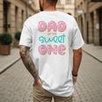 Dad Sweet One 1st First Birthday Matching Family Donut Men's Back Print T-Shirt Dad Sweet One 1st First Birthday Matching Family Donut Men's Back Print T-Shirt