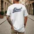 Dad3 Dad Cubed Father Of Three Daddy 3 Third Time Dad Men's Back Print T-Shirt