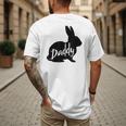 Daddy Bunny Rabbit Father Dad Easter Men's Back Print T-Shirt
