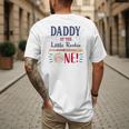 Daddy Dad First Birthday Little Rookie Baseball The Big One Men's Back Print T-Shirt