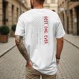 Distressed US American Flag Father Shirt Best Dad Ever Men's Back Print T-Shirt