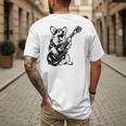 Dog Guitarist Guitar Pembroke Welsh Corgi Dad Mom Men's Back Print T-Shirt