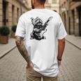 Dog Guitarist Guitar Yorkie Dad Mom For Men Women Men's Back Print T-Shirt
