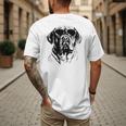 English Mastiff Sketch Drawing Art Dog Lover Mom Dad Women Men's Back Print T-Shirt