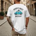 Father Son Daughter Daddy's Best Backup Father's Day Toddler Men's Back Print T-Shirt
