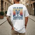 German Shepherd Men Women Dog Dad Mom German Shepherd Men's Back Print T-Shirt