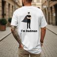 I'm Dadman Superhero Dad Father's Day Men's Back Print T-Shirt I'm Dadman Superhero Dad Father's Day Men's Back Print T-Shirt