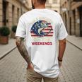 I'm Hooker On The Weekends Dirty Bass Dad Fishing Men's Back Print T-Shirt