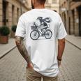 Italian Greyhound Whippet Bicycle Cycling Dog Mom Iggy Dad Men's Back Print T-Shirt