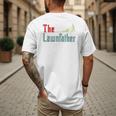 Lawn Mowing Lawnfather Dad Lawn Mower Gardening Men's Back Print T-Shirt