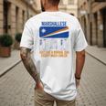 Marshallese Dad Marshall Islands Flag For Father's Day Men's Back Print T-Shirt