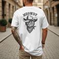 Meowdy Cat Cowboy Western Graphic Cat Lady Cat Dad Men's Back Print T-Shirt Meowdy Cat Cowboy Western Graphic Cat Lady Cat Dad Men's Back Print T-Shirt