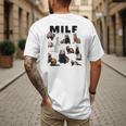 MILF Man I Love Ferrets Ferret Mom Dad Ferret Owner Men's Back Print T-Shirt