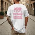 Mom And Dad Of The Birthday Girl Coquette Family Matching Men's Back Print T-Shirt