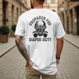 New Dad Prepared For Diaper Duty Men's Back Print T-Shirt
