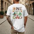 One Happy Dad Camper 1st Birthday Boy Camping Bear Men's Back Print T-Shirt