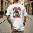 Puerto Rican Dad Idea For Men & Papá Boricua Coqui Frog Men's Back Print T-Shirt