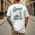 Push Lawn Mower Legend Grass Master Dad Mowing Men's Back Print T-Shirt