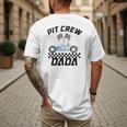Race Car Racing Family Dada Pit Crew Birthday Party Men's Back Print T-Shirt Race Car Racing Family Dada Pit Crew Birthday Party Men's Back Print T-Shirt