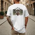 Retro Camo Dad Hunting Camouflage Deer Matching Men's Back Print T-Shirt