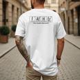 Science Nerd Dad Fathers Day Element Periodic Table Men's Back Print T-Shirt