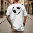 Soccer Ball Heart Idea For Mom Dad Kids T-Shirt Men's Back Print T-Shirt Soccer Ball Heart Idea For Mom Dad Kids T-Shirt Men's Back Print T-Shirt