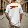 Super Dad Superdad Superhero Dad Men's Back Print T-Shirt