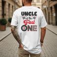 Uncle Of The Fast One Car Racing Dad 1St Birthday Boy Men's Back Print T-Shirt Uncle Of The Fast One Car Racing Dad 1St Birthday Boy Men's Back Print T-Shirt