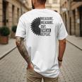 Woodworking Dad Measure Cut Swear Handyman Fathers Day Men's Back Print T-Shirt