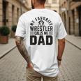 Wrestler Daddy Wrestling Dad Men's Back Print T-Shirt