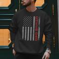 American Flag Cheer Dad Vintage Patriotic Father Cheerleader Men Sweatshirt